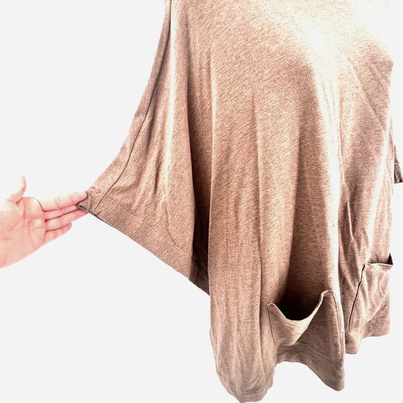 Pure Jill Top Women Brown M/L Pima Cotton Blend Minimalist Cozy Cozycore Soft - Picture 3 of 8